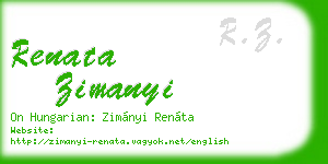 renata zimanyi business card