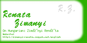 renata zimanyi business card